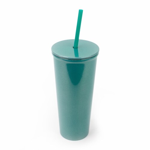 HD Designs Outdoors Summer Stainless Steel Tumbler - Iridescent Teal Perspective: front