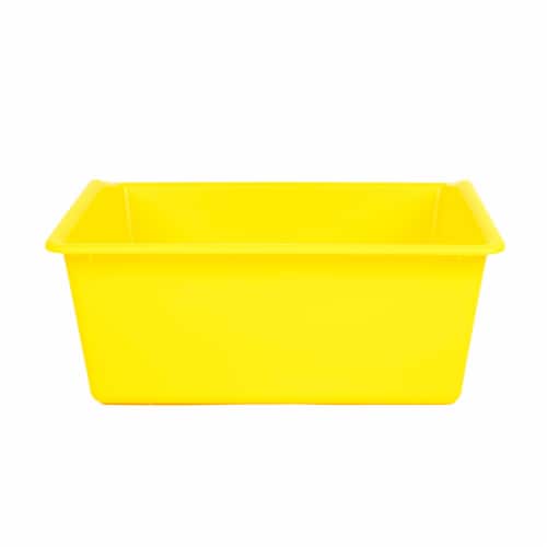 OfficeWorks Plastic Book Bin - Yellow Perspective: front