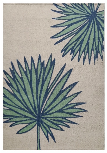 HD Outdoors 5x7 Woven Rug- Star Palm Perspective: front