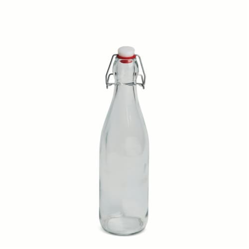 Dash of That Swing Top Clear Glass Bottle Perspective: front