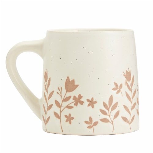 Holiday Home 16 Ounce Floral Mug Perspective: front