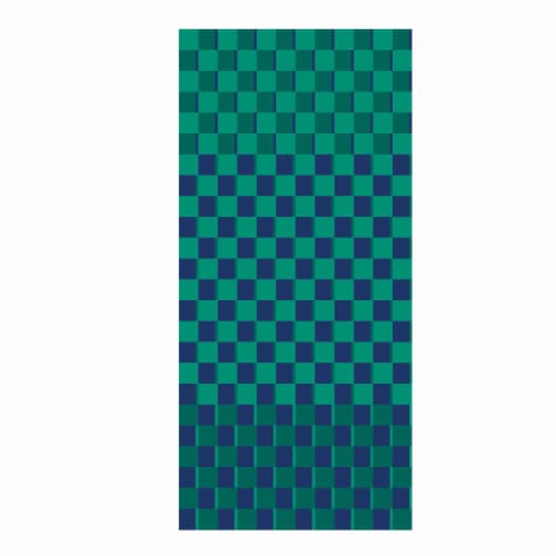 Everyday Living® Reverse Green Check Beach Towel Perspective: front