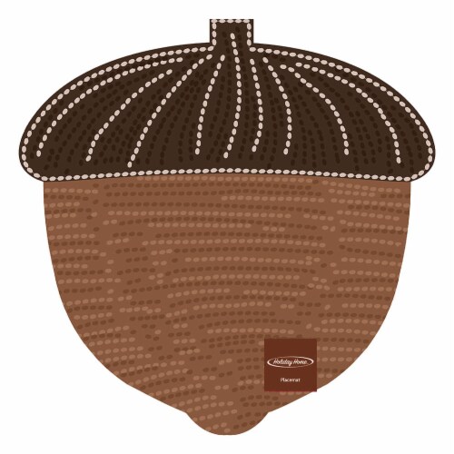 Holiday Home Acorn Fall Harvest Wipe Clean Placemat Perspective: front