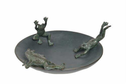 HD Designs Outdoors Frog Birdbath Perspective: front