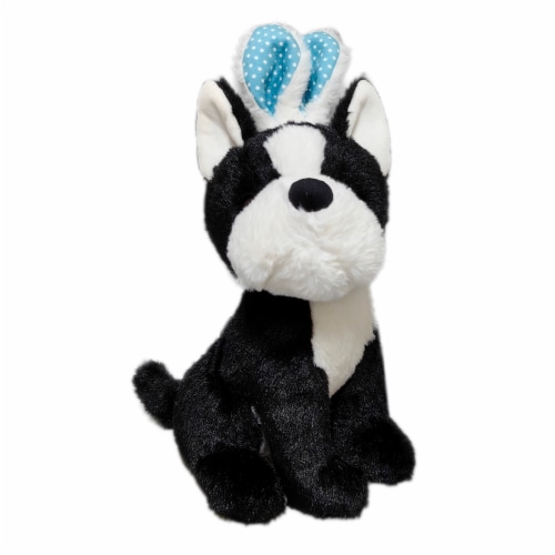 Holiday Home Dog with Bunny Ears - Black Perspective: front