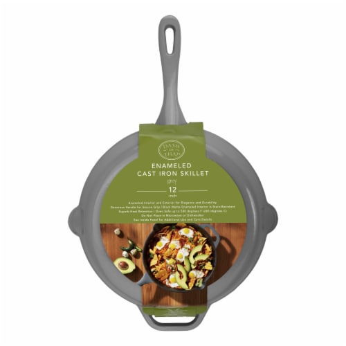 Dash of That® Skillet Enameled Cast Iron - Grey Perspective: front