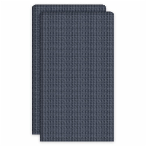 Dash of That Solid Basketweave Kitchen Towel Set - Stone Gray Perspective: front