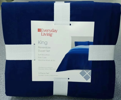 Everyday Living® Duvet Set - Navy/White Perspective: front
