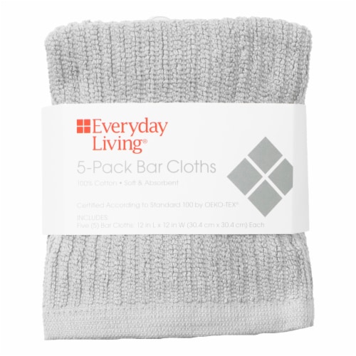 Everyday Living® Bar Cloths - Silver Perspective: front