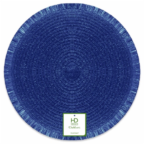 HD Designs Outdoors™ Blue 4 Pack Fringe Placemats Perspective: front