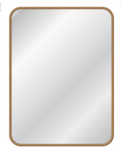 SDS for HD Designs Rounded Rectangle Mirror with Wood Frame Perspective: front