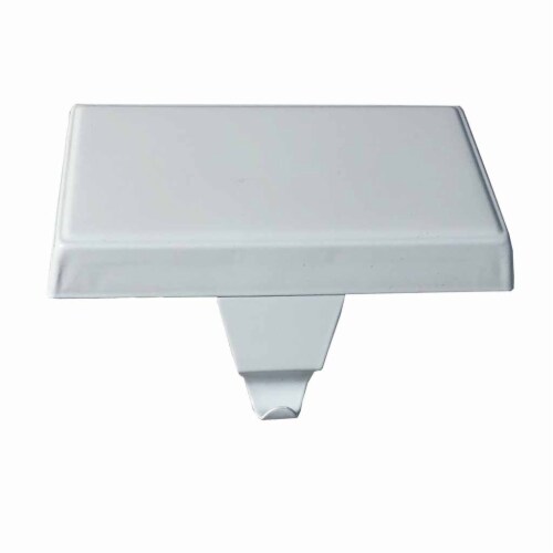 Holiday Home Metal Flat Top Stocking Holder - Matte White Perspective: front