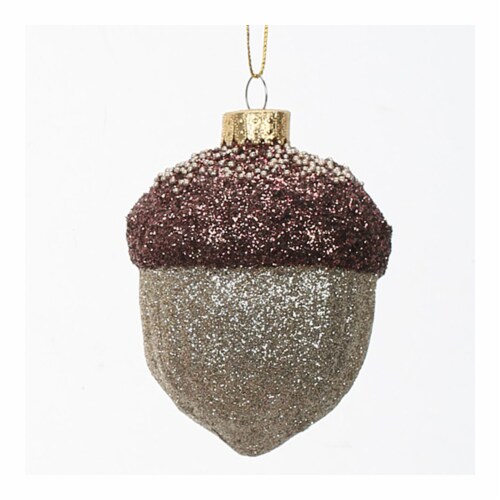 Holiday Home Brown Acorn Christmas Ornament Holiday Décor Perspective: front