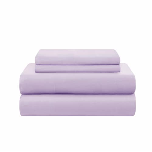 Everyday Living® Microfiber Sheet Set - Purple Perspective: front