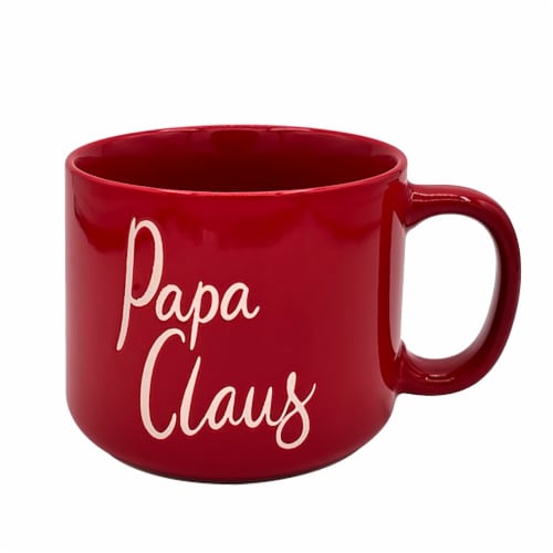 Holiday Home Ceramic Novelty Papa Claus Mug Perspective: front
