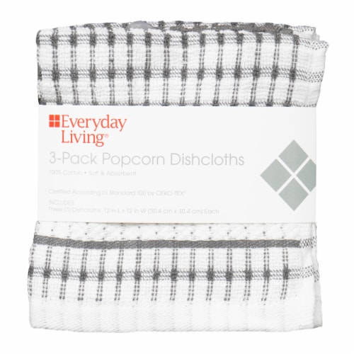 Everyday Living® Popcorn Dish Cloth - Charcoal Perspective: front