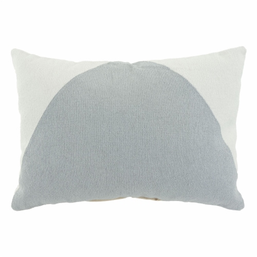 HD Designs Colorblock Woven Pillow - Grey Perspective: front