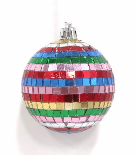 Holiday Home Disco Ball Ornament - Rainbow Perspective: front