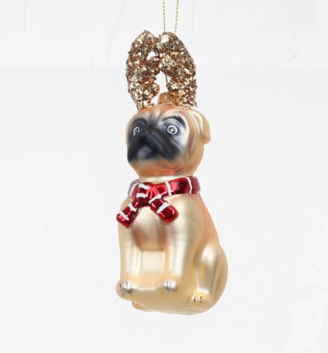 Holiday Home Bulldog Ornament Perspective: front