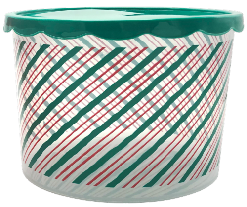 Holiday Home Cookie Tub Candy Cane Perspective: front