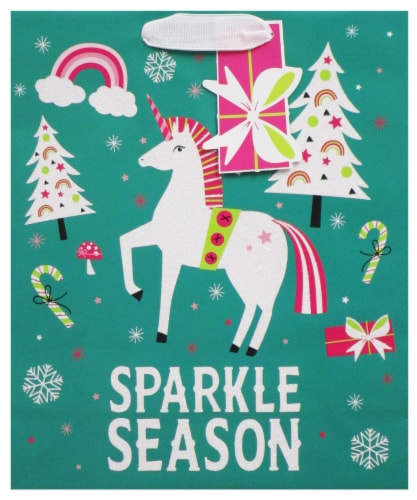 Holiday Home Unicorn Sparkle Season Large Bag Perspective: front
