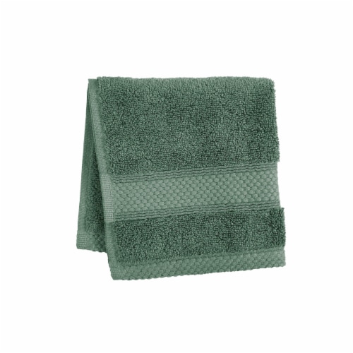 Modavari Home Fashions Turkish Washcloth - Green Perspective: front