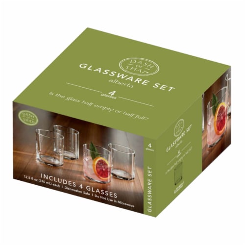 Dash of That Miles-Alberta Double Old Fashioned Glassware Set Perspective: front