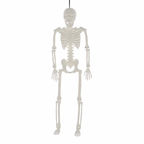 Holiday Home Blacklight Handing Skeleton - White Perspective: front