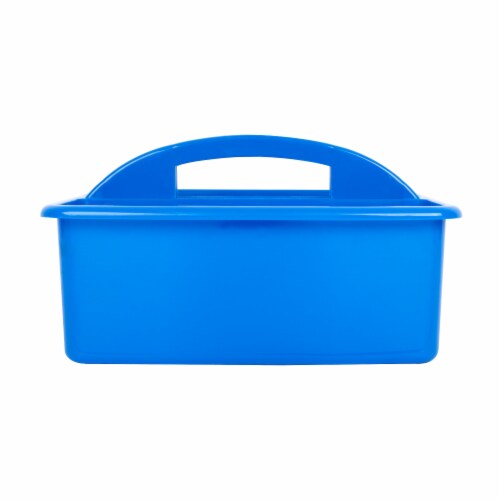 OfficeWorks 3 Compartment Caddy - Blue Perspective: front