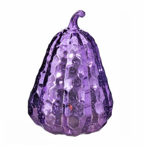 Holiday Home LED Faceted Plastic Gourd - Purple Perspective: front
