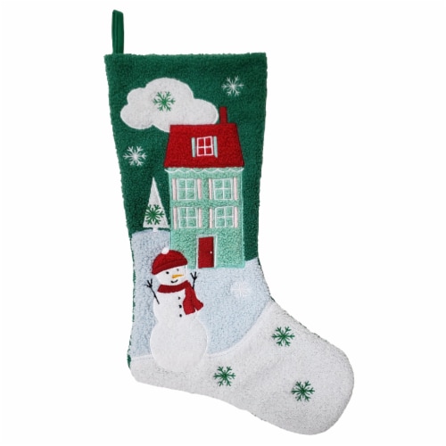 Holiday Home Houses Hooked Stocking Perspective: front