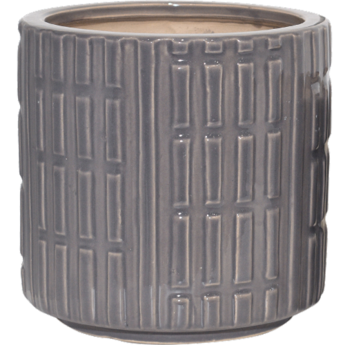 HD Designs Outdoors Indoor Ceramic Large Planter -  Ultimate Gray Perspective: front