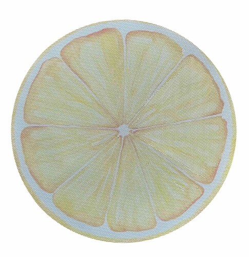 Benson Mills Lemon Slice Digital Print Woven Vinyl Placement Perspective: front