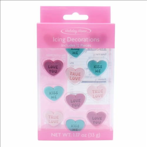 Holiday Home® Valentine's Icing Decorations Perspective: front