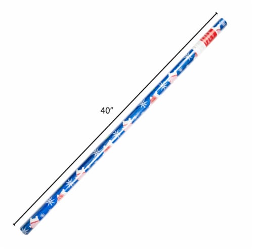 Holiday Home 40 In x 6 Ft Polar Bears Gift Wrap Roll Perspective: front