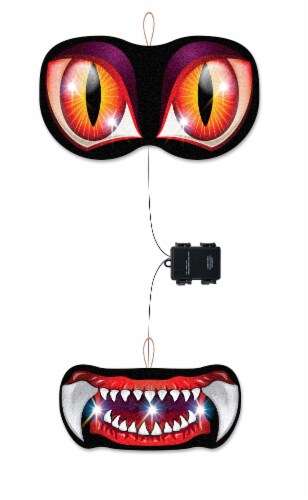 Holiday Home Animated Lighted Monster Eyes & Mouth Perspective: front