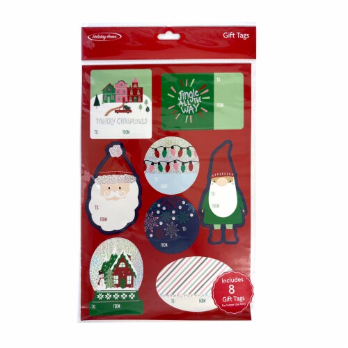 Holiday Home8ct Candy Cane Lane Christmas Gift Tags Perspective: front