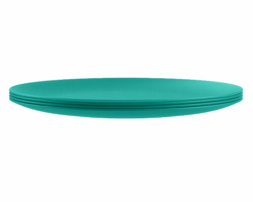 HD Designs Outdoors Summer Round Dinner Plate - Dynasty Green Perspective: front