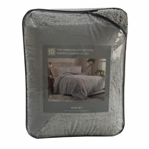 Gray sherpa online comforter