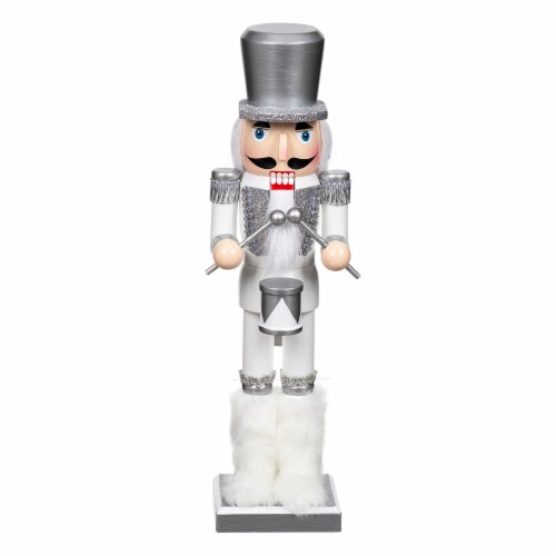 Holiday Home Nutcracker Drummer Boy - Silver Perspective: front