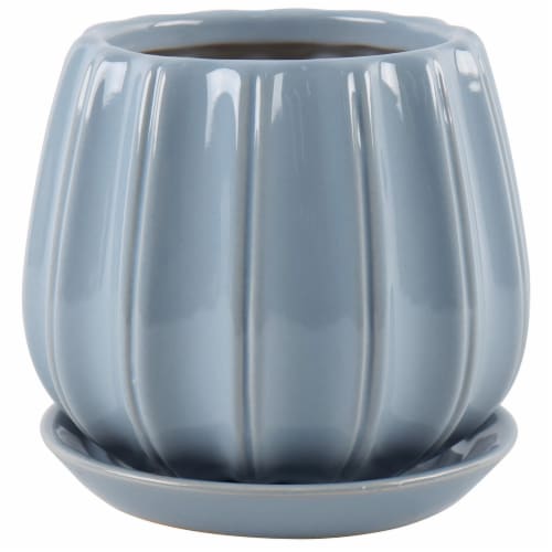 HD Designs Lake Contour Ceramic Planter Pot Perspective: front
