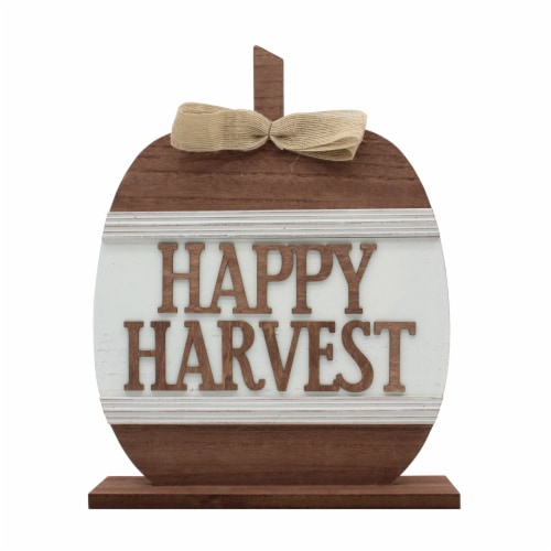 Holiday Home® Happy Harvest Brown Pumpkin Tabletop Fall Décor Perspective: front