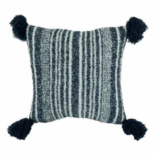 HD Designs Cody Stripe Décor Pillow - Blue Perspective: front