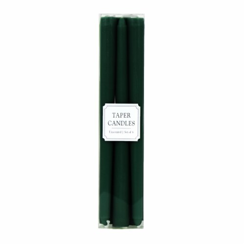Holiday Home Tapered Candles Unscented - Green Perspective: front