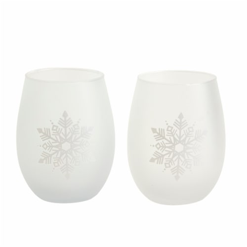 Holiday Home Wine Hostess Set - Frosted Snowflake Perspective: front