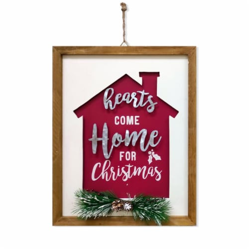 Holiday Home Chirstmas House Wall Decor Perspective: front