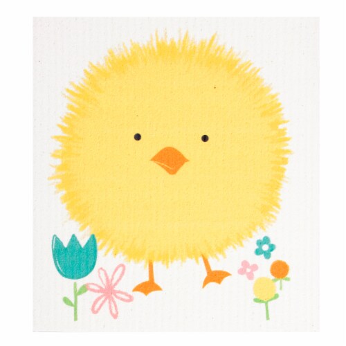 Holiday Home Fuzzy Chick Dish Cloth Perspective: front