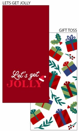 Holiday Home Jolly/Gifts Hand Towel Perspective: front