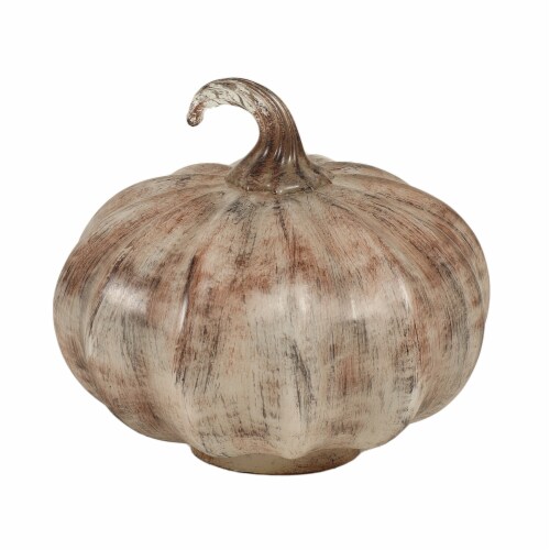 HD Designs Glass Pumpkin Table Decor Perspective: front