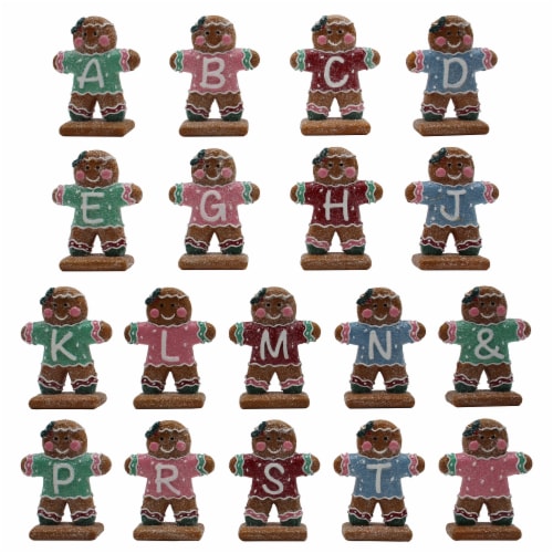 Holiday Home 4in Monogram Gingerbread Man Perspective: front